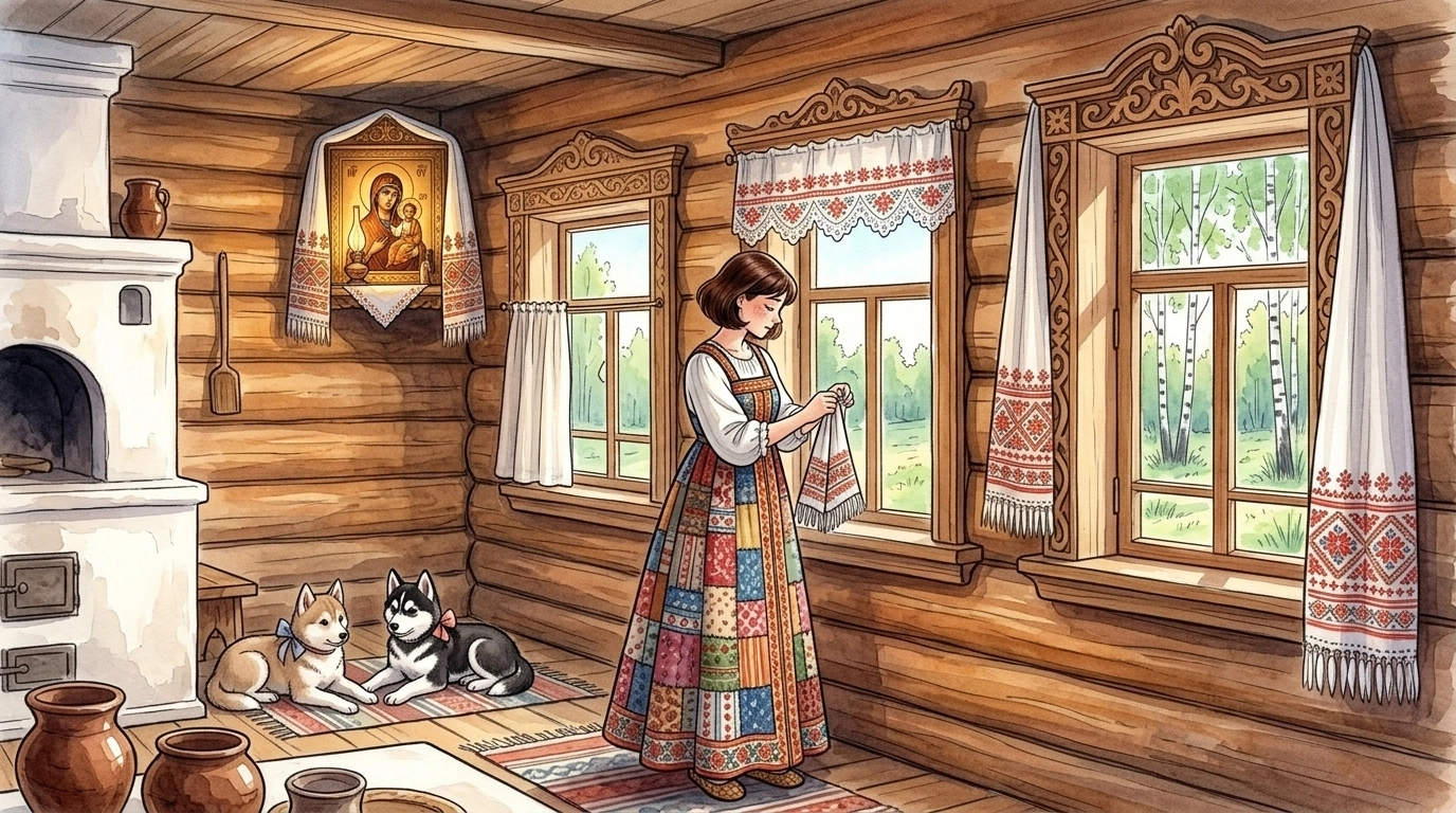Рушник, подзор, задергушка: как выглядело окно до появления слова «шторы»